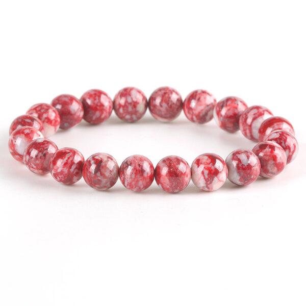 Best quality genuine natural cinnabar bracelet, 6 - 12mm round shape beaded bracelet - Image 6