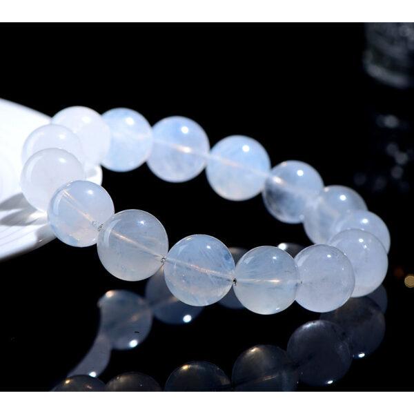 5mm - 12mm round shape 3A genuine natural blue needle quartz beaded bracelet - Image 6