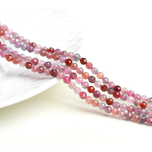3 - 6mm round shape genuine natural colorful spinel beaded bracelet - Image 9