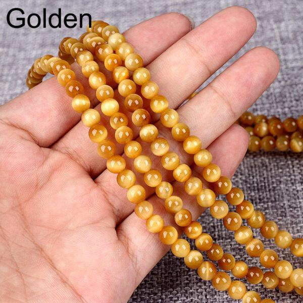 6mm - 16mm whole strand round shape 6A genuine natural tiger's eye stone bead - Image 5