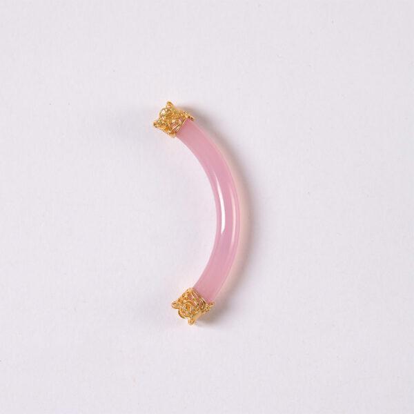 curved bar shape genuine natural agate bracelet accessories, multi colors agate curved bar - Image 6