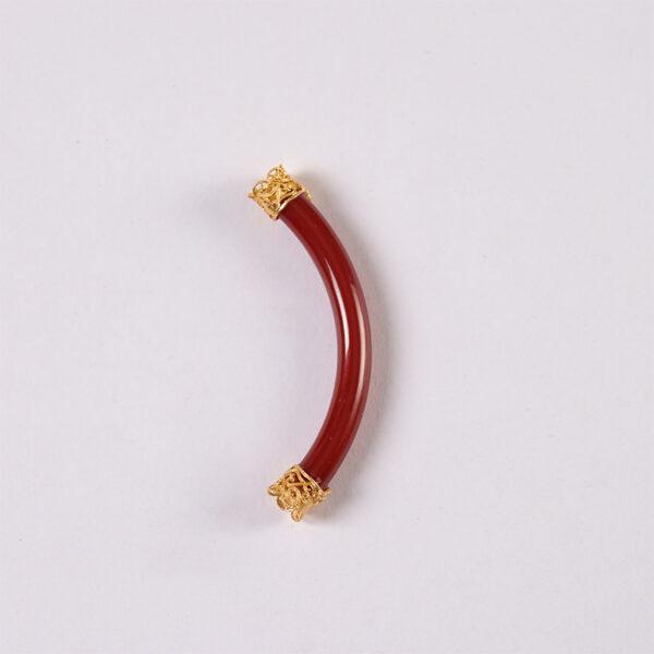 curved bar shape genuine natural agate bracelet accessories, multi colors agate curved bar - Image 8