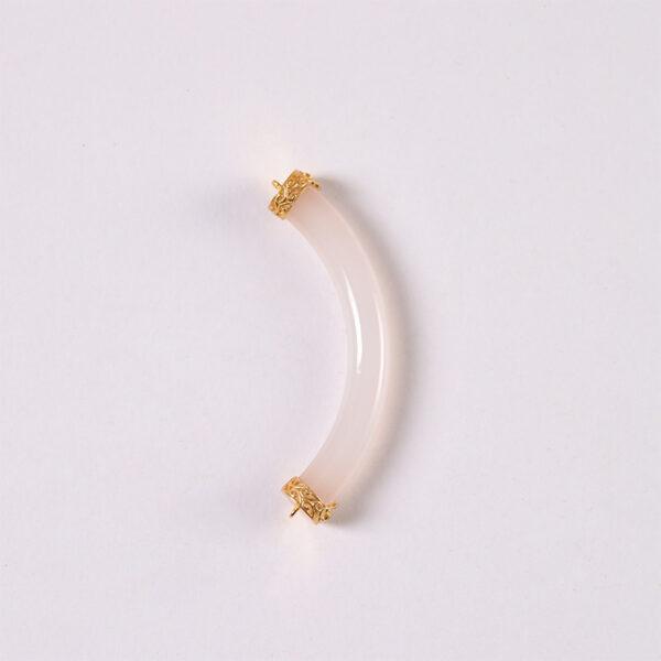 curved bar shape genuine natural agate bracelet accessories, multi colors agate curved bar - Image 10