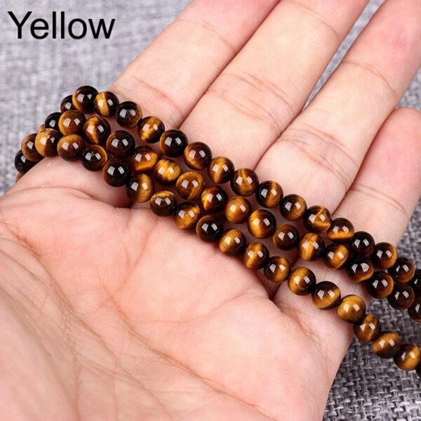 6mm - 16mm whole strand round shape 6A genuine natural tiger's eye stone bead - Image 2