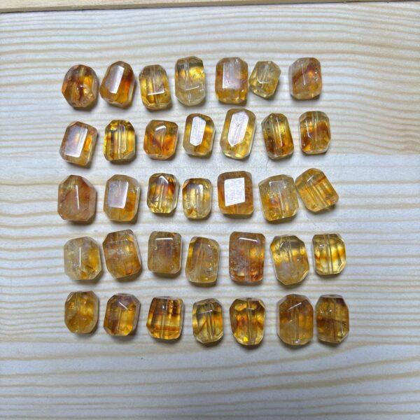 genuine natural yellow citrine bead, citrine bead, citrine cuboid, yellow bead, cuboid bead, irregular bead