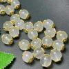 drum shape genuine natural agate bead, white agate drum bead