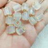 tube shape genuine natural agate bead, white agate tube bead