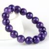 best genuine natural charoite bracelet, 7 - 14mm round shape beaded bracelet
