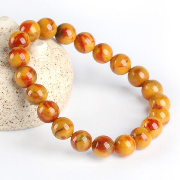 best genuine natural oil yellow pietersite bracelet, 7 - 14mm round shape beaded bracelet