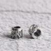 s925 sterling silver trunk shape bead, oxidized silver trunk bead