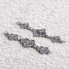 s925 sterling silver flower shape chain, oxidized silver gourd charm