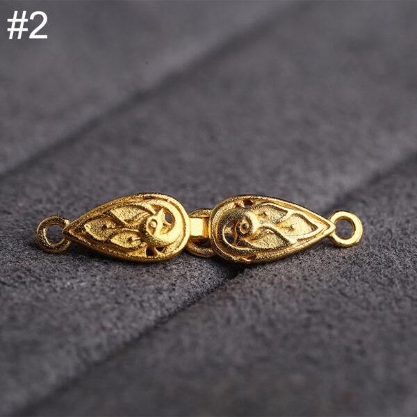 flower shape gild s925 sterling silver necklace clasp bead, golden bracelet clasp finding - Image 7