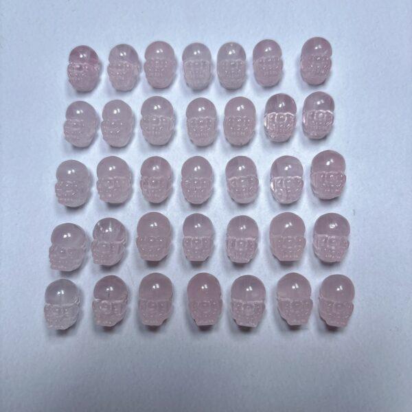 genuine natural rose quartz bead, pink bead, pixiu bead, animal bead - Image 2