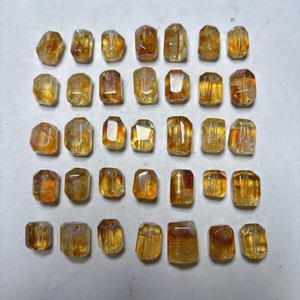 genuine natural yellow citrine bead, citrine bead, citrine cuboid, yellow bead, irregular bead, cuboid bead - Image 2