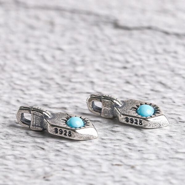 s925 sterling silver sun pattern charm bead, oxidized silver charm - Image 3