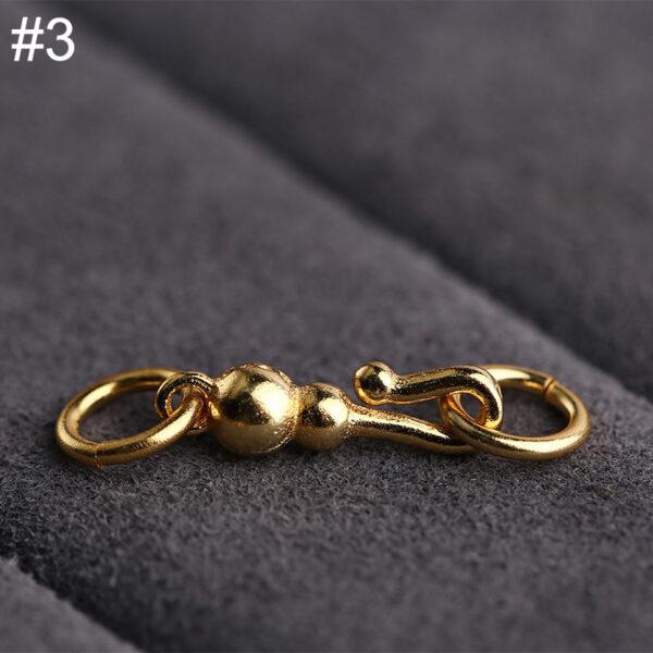 animal and flower shape gild s925 sterling silver necklace clasp bead, golden bracelet clasp finding - Image 7
