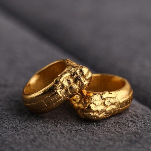 Pixiu bead, animal bead, ring bead, s925 sterling silver, silver bead, golden bead, gild bead - Image 3