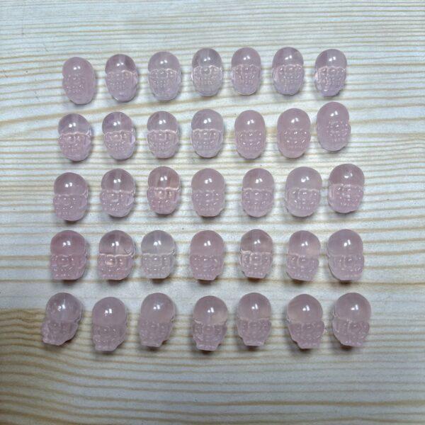 genuine natural rose quartz bead, pink bead, pixiu bead, animal bead - Image 3