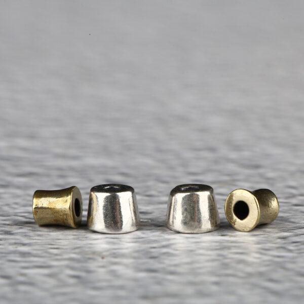 tower bead, simple bead, tail buckle, s925 sterling silver, silver bead, oxidized silver bead - Image 3