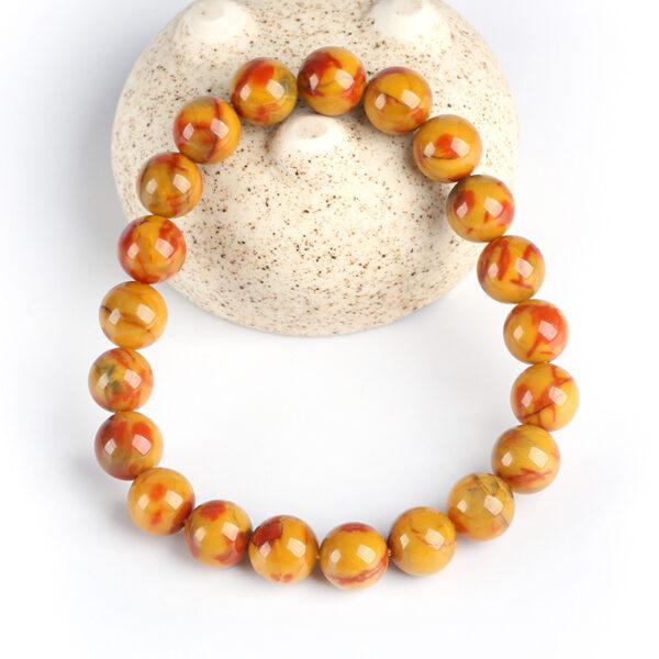 best genuine natural oil yellow pietersite bracelet, 7 - 14mm round shape beaded bracelet - Image 3