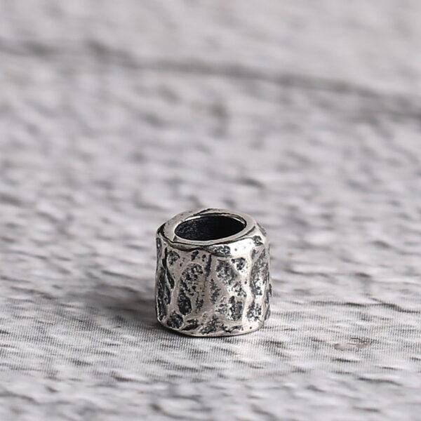 s925 sterling silver trunk shape bead, oxidized silver trunk bead - Image 3