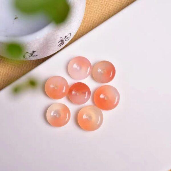 rondelle shape genuine natural pink agate bead,simple agate bead - Image 3