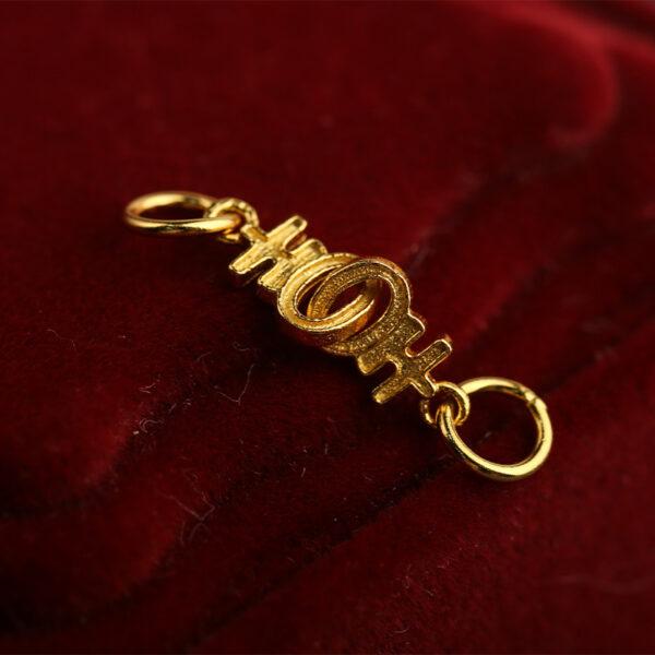 吉 shape gild s925 sterling silver necklace clasp bead, golden bracelet clasp finding - Image 4