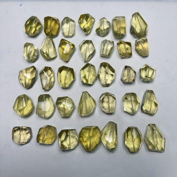 irregular genuine natural lemon yellow citrine bead, simple clear citrine bead - Image 4