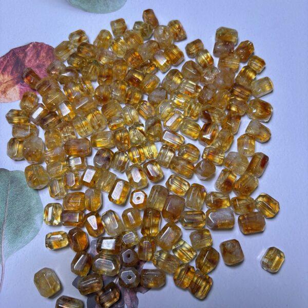 genuine natural yellow citrine bead, citrine bead, citrine cuboid, yellow bead, irregular bead, cuboid bead - Image 4