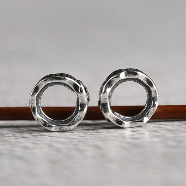 ring bead, flower bead, jump ring, spacer bead, s925 sterling silver, silver bead, oxidized silver bead - Image 4