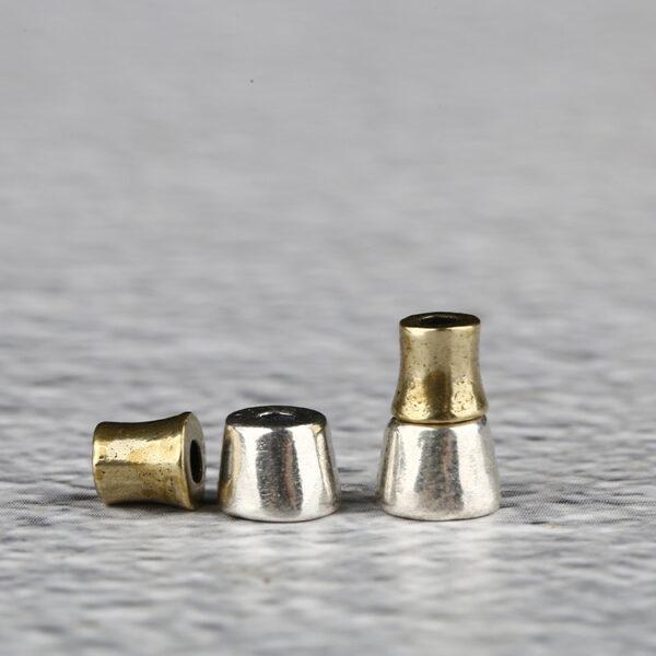 tower bead, simple bead, tail buckle, s925 sterling silver, silver bead, oxidized silver bead - Image 4
