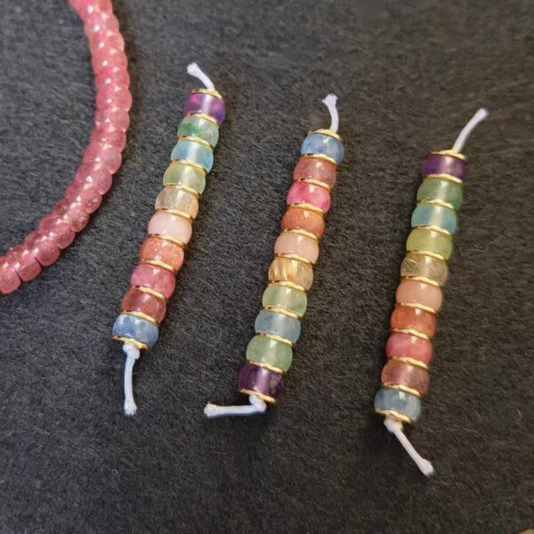 a strand rainbow multi genuine natural gems bead, colorful beads - Image 4