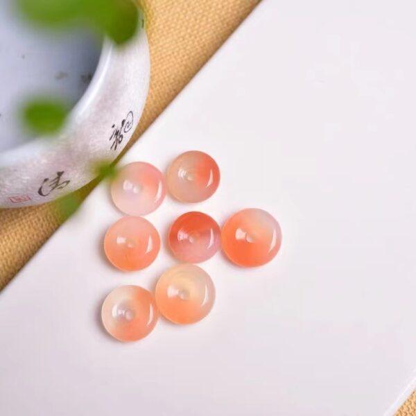 rondelle shape genuine natural pink agate bead,simple agate bead - Image 4