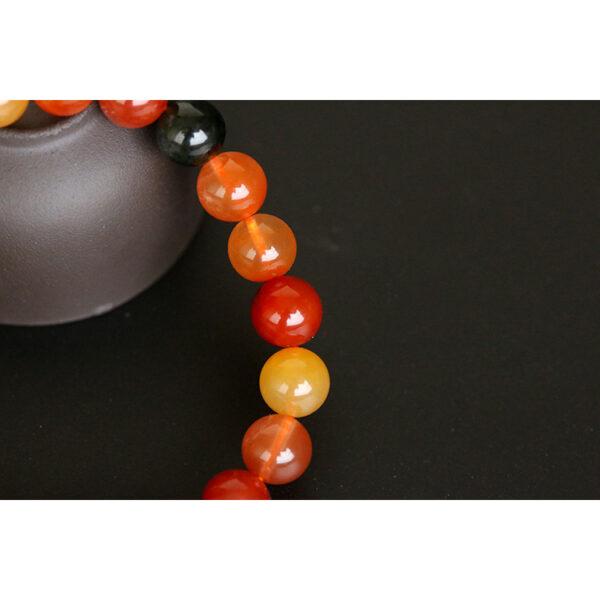 6A genuine natural colorful agate bracelet, 6 - 14mm round shape beaded bracelet - Image 5