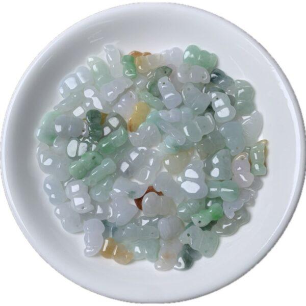 20 pcs / 50 pcs gourd shape genuine natural jadeite bead, jade bead - Image 5