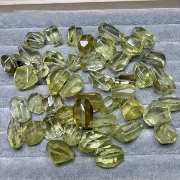 irregular genuine natural lemon yellow citrine bead, simple clear citrine bead - Image 5