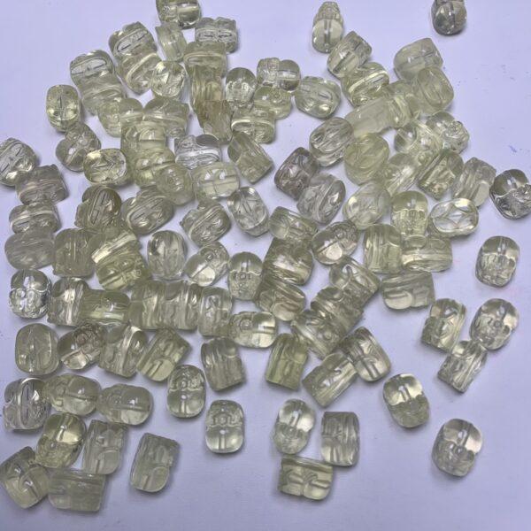 genuine natural lemon yellow citrine bead, citrine bead, citrine pixiu, yellow bead, pixiu bead, animal bead - Image 5