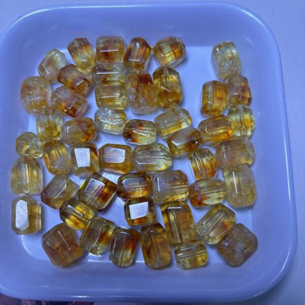genuine natural yellow citrine bead, citrine bead, citrine cuboid, yellow bead, irregular bead, cuboid bead - Image 5