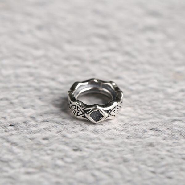ring bead, flower bead, jump ring, spacer bead, s925 sterling silver, silver bead, oxidized silver bead - Image 5