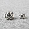 Buddha bead, spacer bead, s925 sterling silver, silver bead, oxidized silver bead