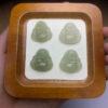 nephrite charm, Buddha charm, Maitreya Buddha, jade charm, green bead, high quality bead, genuine bead, natural bead