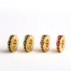 rondelle bead, ring bead, zircon bead, s925 sterling silver, silver bead, golden bead, gild bead