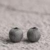 round bead, lantern bead, spacer bead, s925 sterling silver, silver bead, oxidized silver bead