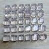 genuine natural rose quartz bead, quartz bead, pink bead, clear bead, cube bead