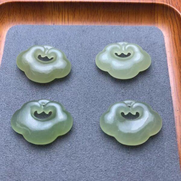 nephrite charm, ruyi charm, jade bead, green bead, high quality bead, genuine bead, natural bead