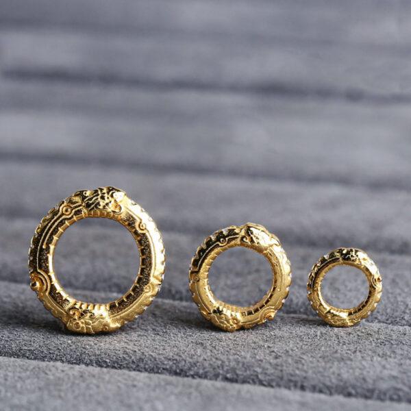 ring bead, dragon bead, s925 sterling silver, silver bead, golden bead, gild bead