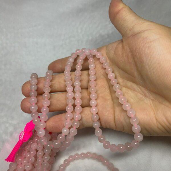 nephrite bead, round bead, whole strand bead, pink bead, clear bead, jade bead, high quality bead, genuine bead, natural bead - Image 2
