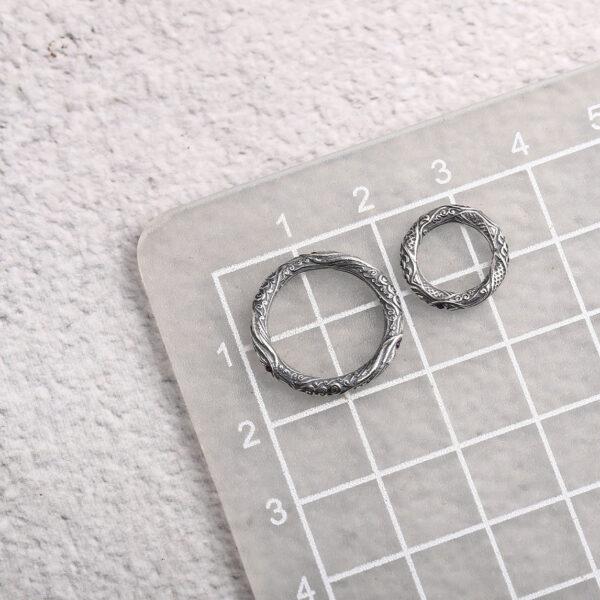 Ring bead, flower pattern bead, spacer bead, jump ring, s925 sterling silver, silver bead, oxidized silver bead - Image 2