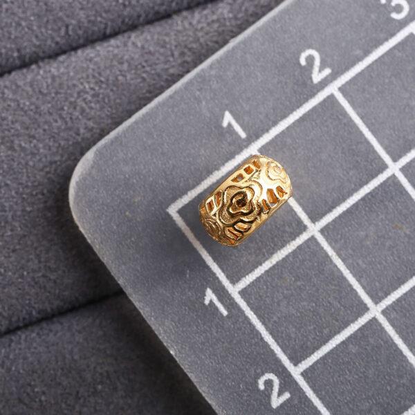 ring bead, hollow bead, cloud pattern bead, jump ring bead, s925 sterling silver, silver bead, golden bead, gild bead - Image 2