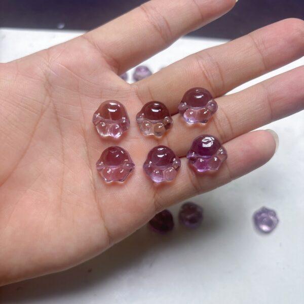 genuine natural ametrine cat paw bead, ametrine bead, purple bead, cat paw bead - Image 2
